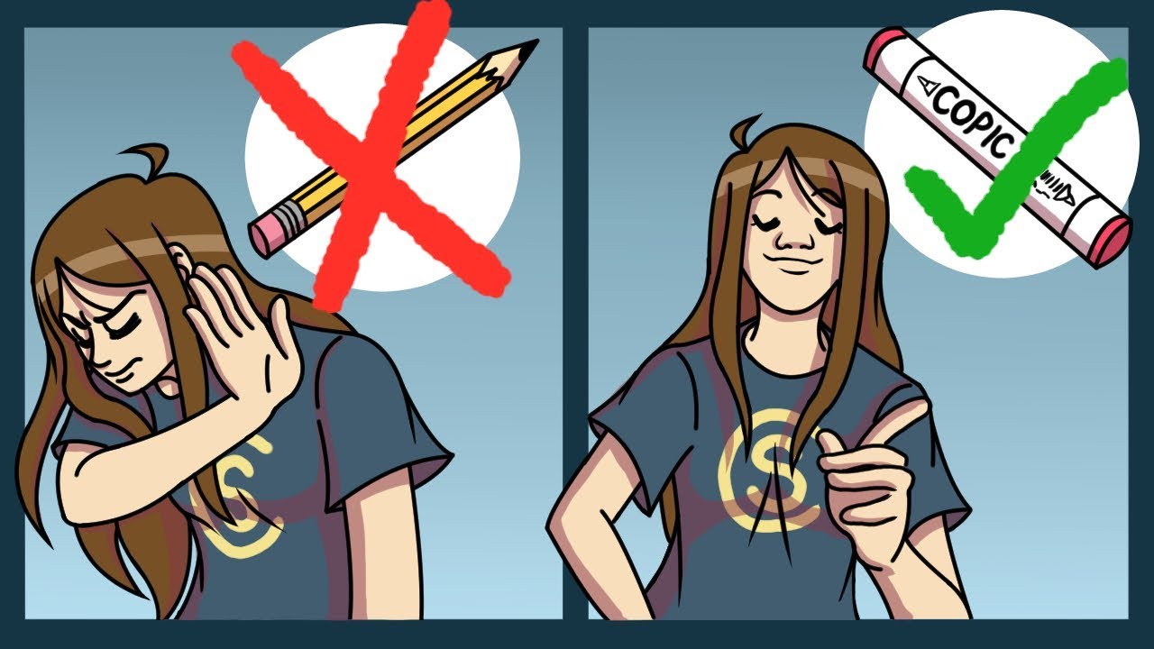 No Drawing Challenge - Color first, then line art!