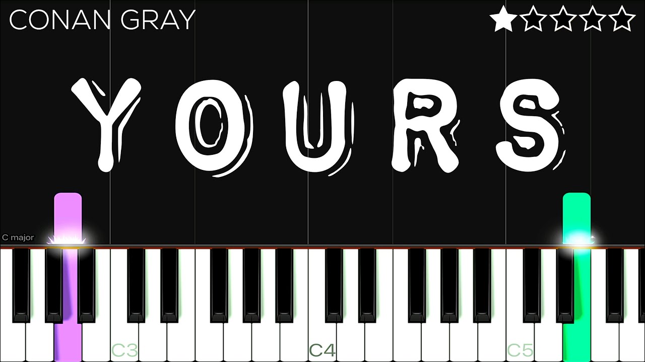Conan Gray - Yours | EASY Piano Tutorial