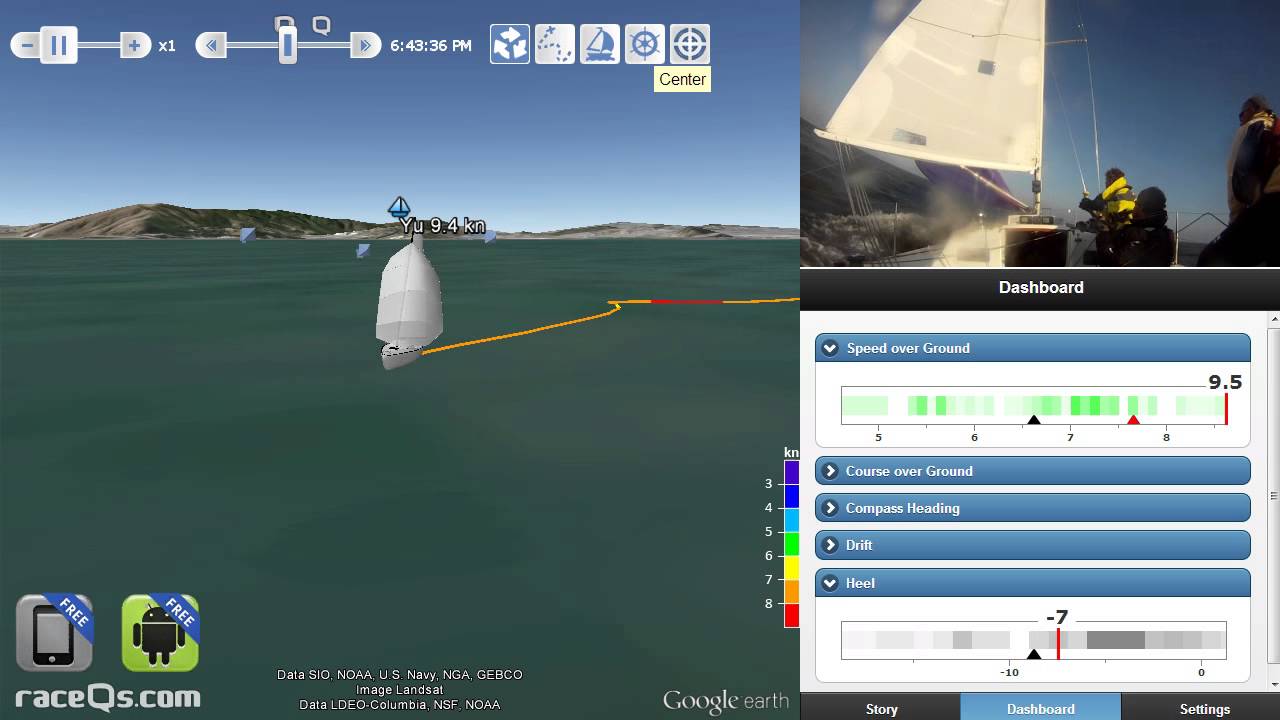 J105 captures 20 kst of speed using raceQs free sailing app