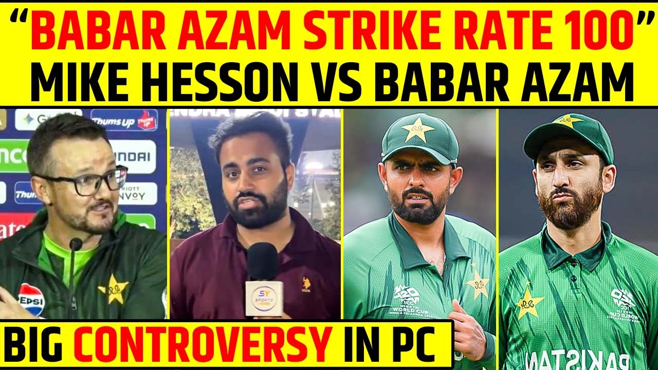 &ldquo;BABAR AZAM STRIKE RATE UNDER 100?&rdquo; 😱 MIKE HESSON VS BABAR AZAM | BIG CONTROVERSY IN PC #babarazam