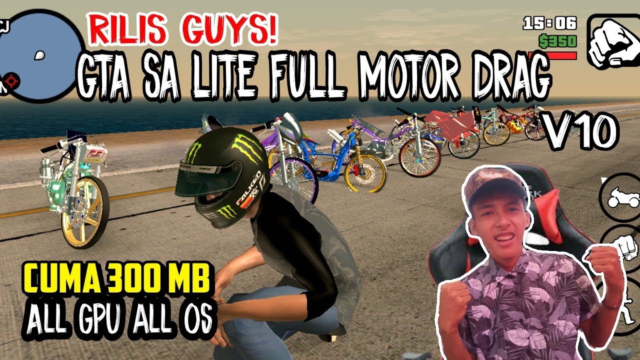 RILIS! GTA SA LITE ANDROID FULL MOTOR DRAG DAN SOUND ALL GPU-ALL OS