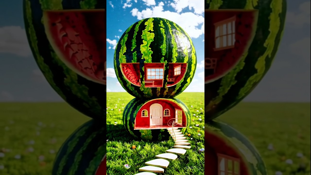 Watermelon Art Like Never Before! 🍉  #aivisualization #watermelon #ai #ytshorts