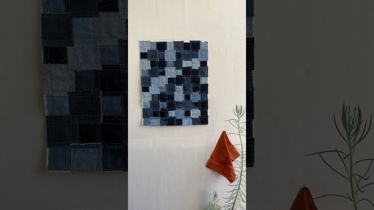 Patchwork denim technique &ndash; layered and quilted #quilting #modernquilt #upcycle #patchwork #jeans