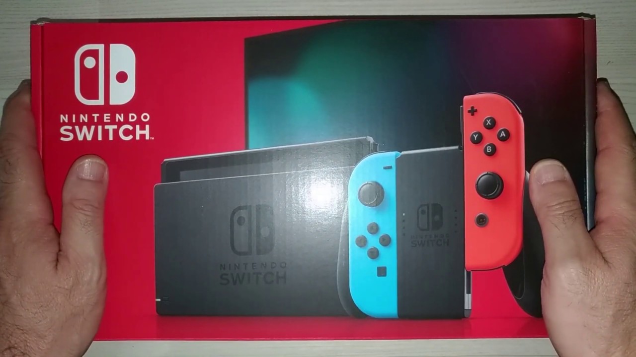 Nintendo Switch 2019 Blu/Rosso Neon Unboxing + Prima Accensione ITA