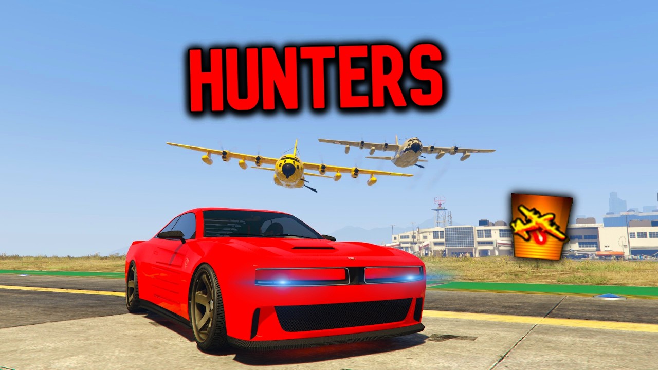 PURE TERROR | 2 AC-130's vs RUNNER | GTA 5 ManHunt