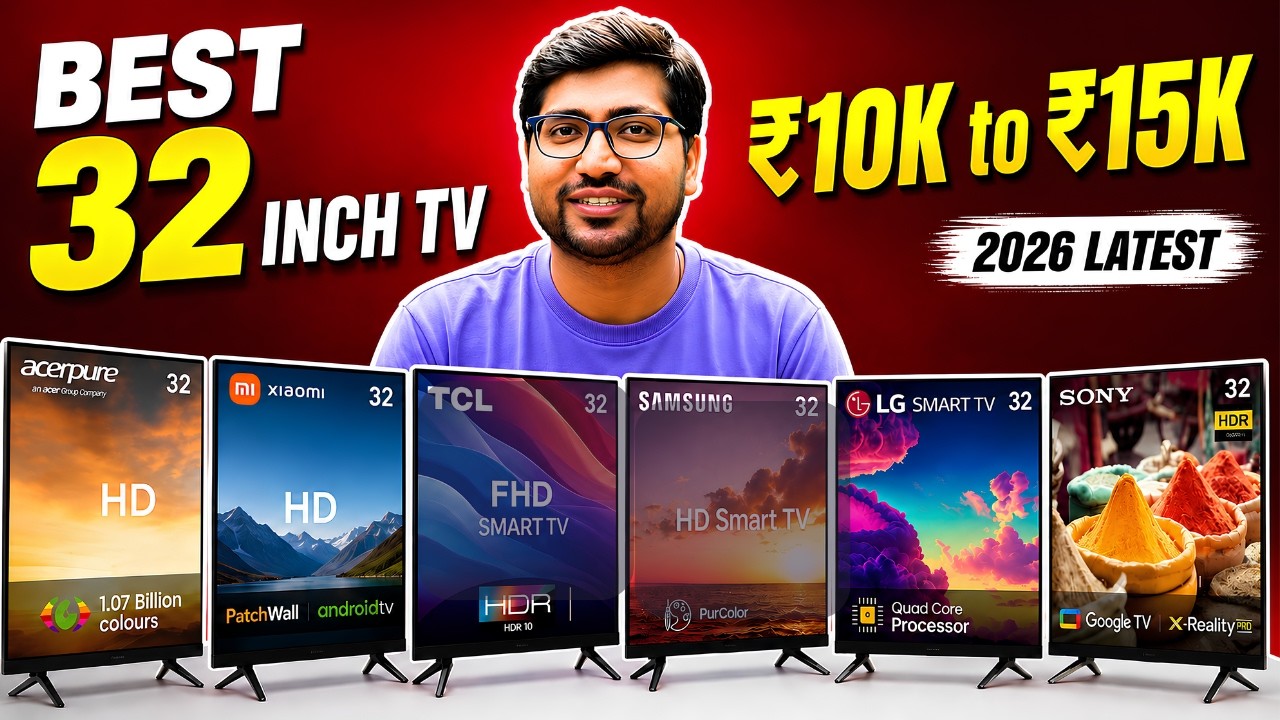 STOP 🛑Best 32 Inch Smart TV 2026 📺 Best TV Under ₹15,000🔥Best Smart TV Under ₹10,000