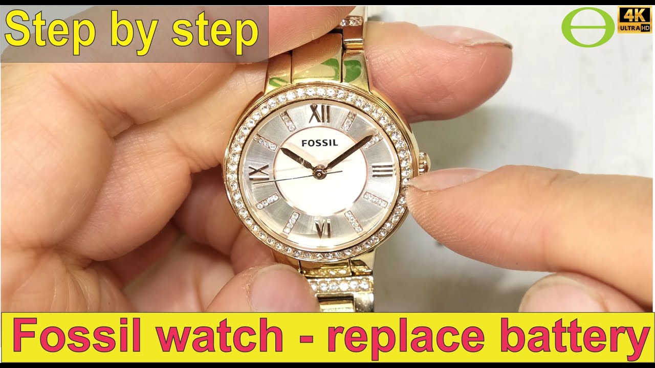 How to change the battery of a Fossil ES3274 analog watch