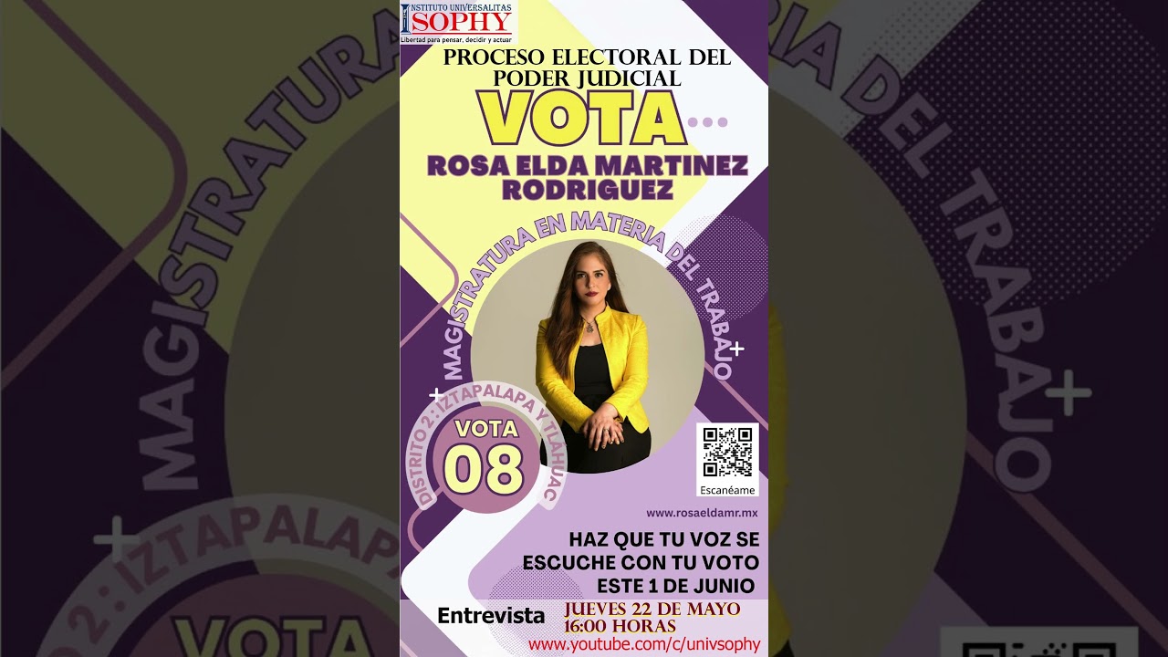 Invitaci&oacute;n a la entrevista con la Candidata a Magistrada, Rosa Elda Mart&iacute;nez Rodr&iacute;guez