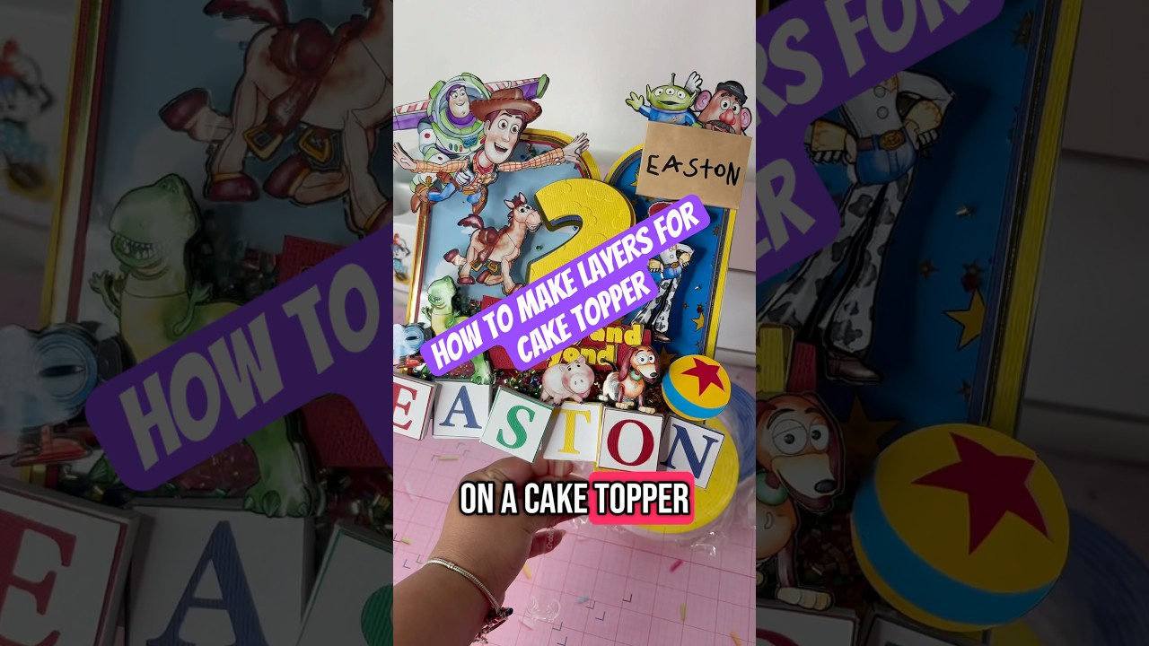 How to make cake topper layers tutorial #caketopper #caketoppertutorial #crafting #cricut