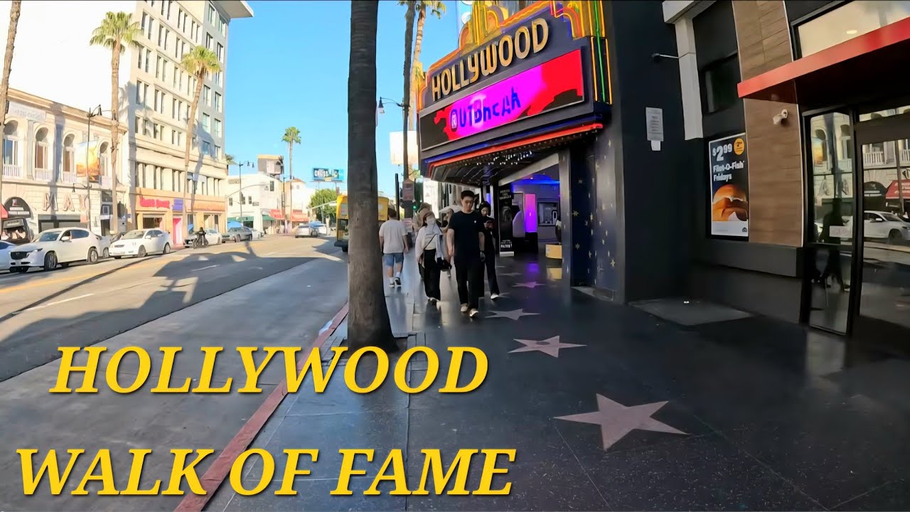 Walking the Hollywood Walk of Fame Part 1 | Walking Tour | 4K |