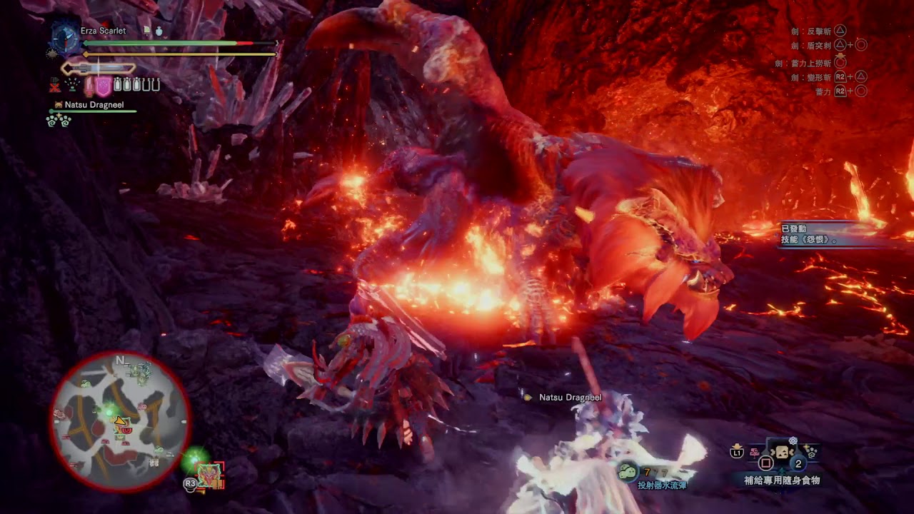 JK20180225 MHW 水盾斧 打 炎龍的寶玉II