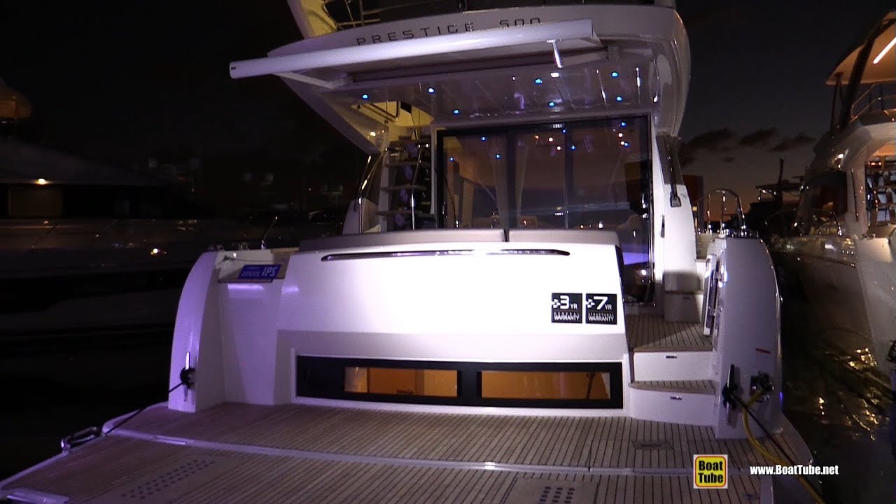 2019 Prestige 500 Luxury Yacht - Deck and Interior Walkaround - 2018 Fort Lauderdale Boat Show