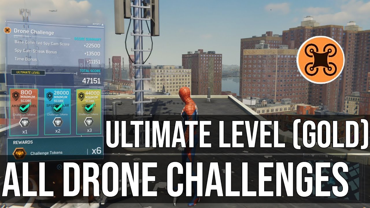 Taskmaster Drone Challenges - Ultimate Level (Gold) - Marvel's Spider-Man PS4
