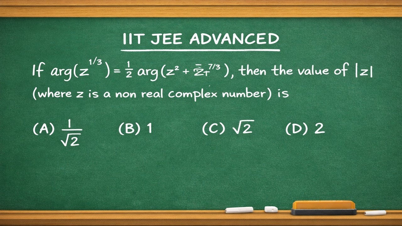IIT JEE Advanced Maths | Arg(z) Concept Based Tough Problem ! arg(z^(1/3)) = ½ arg(z² + z̅^(1/3))