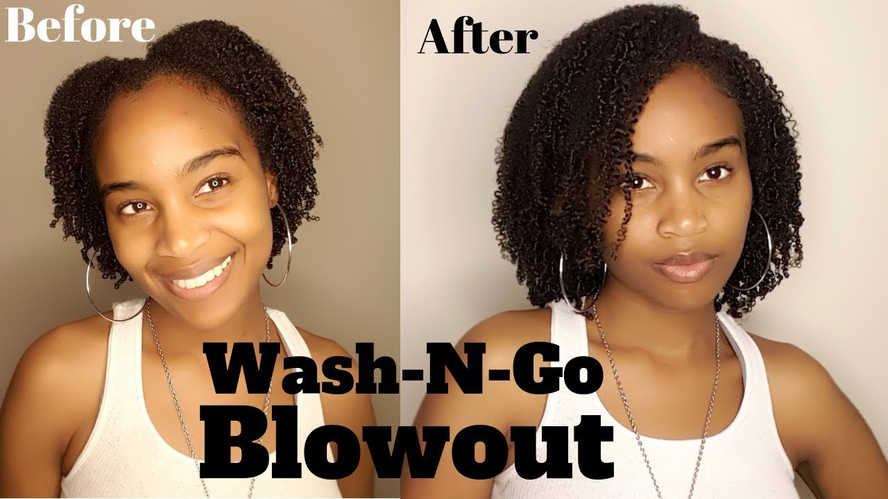 Wash and Go Blowout: How to  Stretch Your Type 4 Curls
