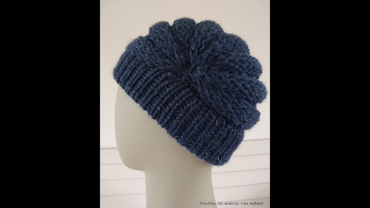 Réaliser un bonnet original au point de godron au tricotin géant