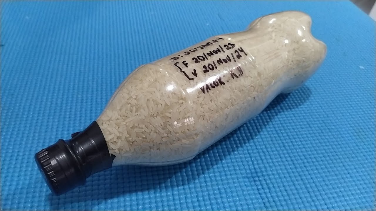 COMO ARMAZENAR ARROZ NA GARRAFA PET PARA DURAR 10 ANOS!