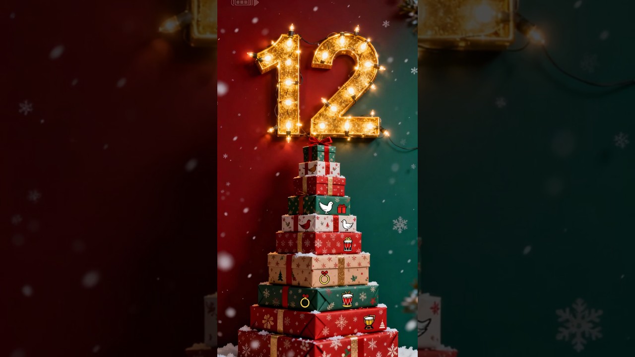 🎵 12 Days of Christmas - Christmas Carol with Lyrics | Sing Along HD