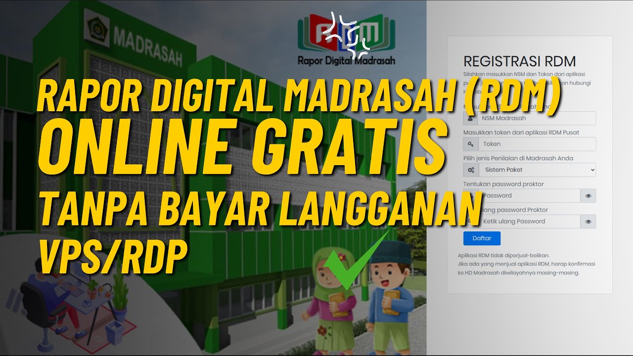 MADRASAH WAJIB TAHU! RDM ONLINE GRATIS dengan Domain Sendiri! RAPOR DIGITAL MADRASAH