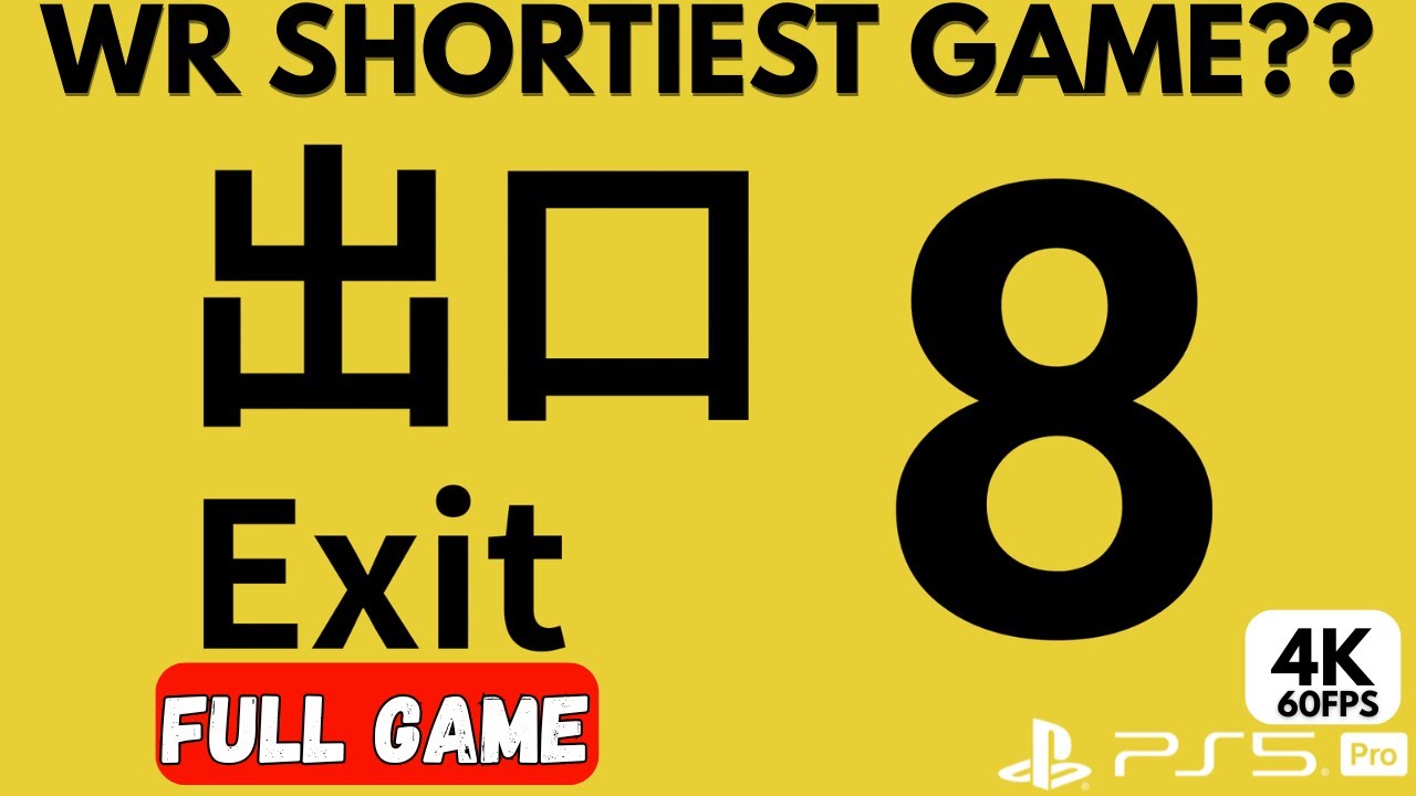 The Shortest Game in the World??! - Exit 8 - Full Game Walkthrough - [4K 60FPS] - No Commentary