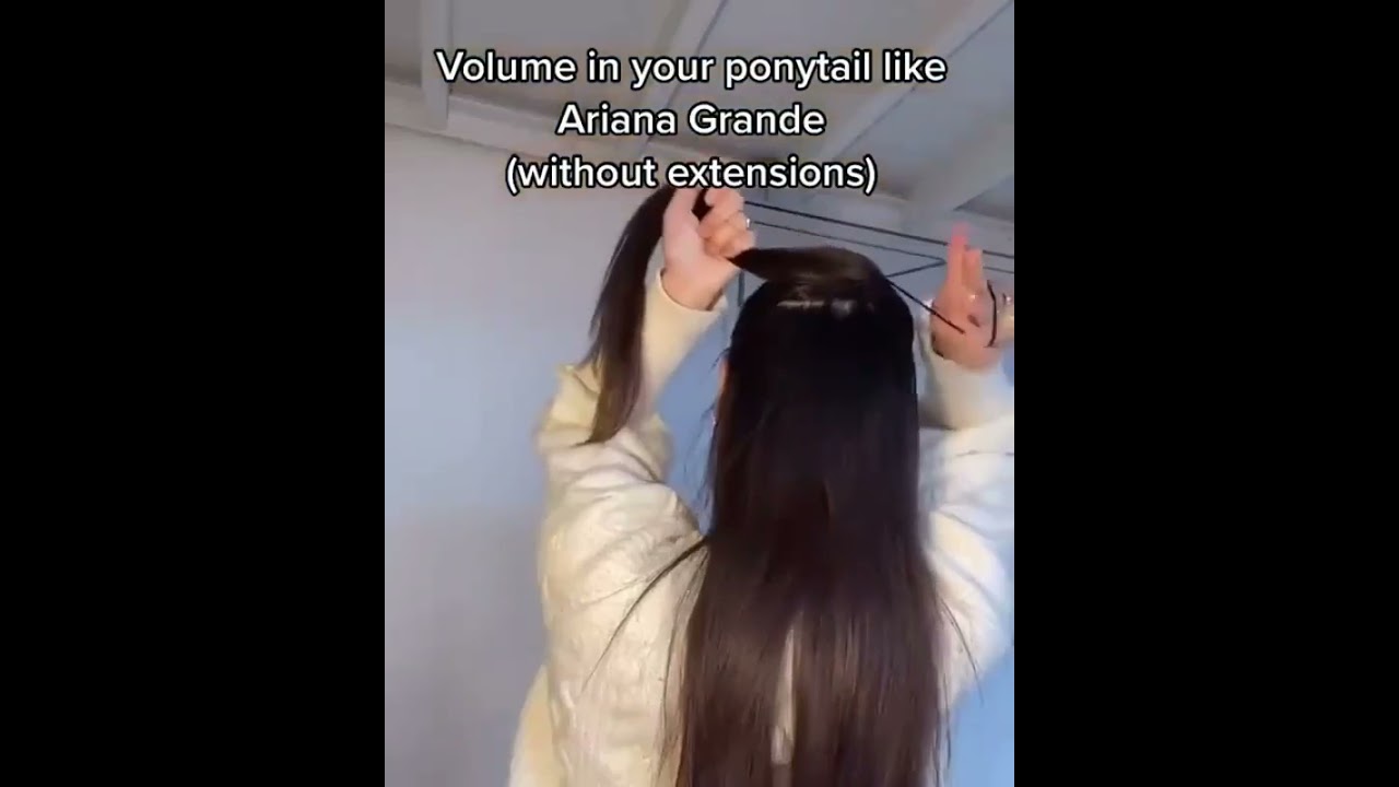 volume in your ponytail like Ariana Grande(Without extension)