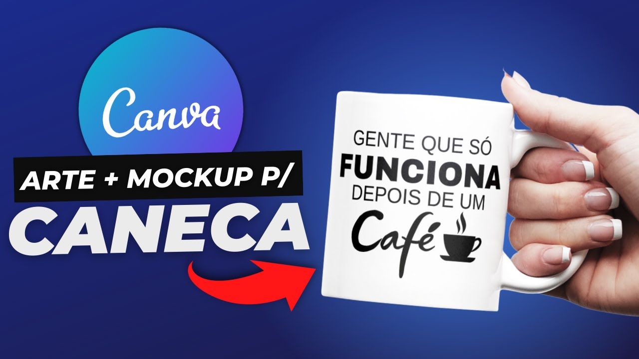Como criar um Mockup para CANECA no Canva | Passo a passo