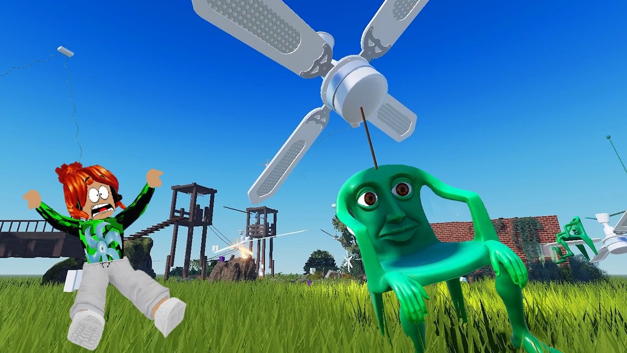 Этот сумасшедший стул на вентиляторе чуть меня не убил в Roblox! 😱🤣