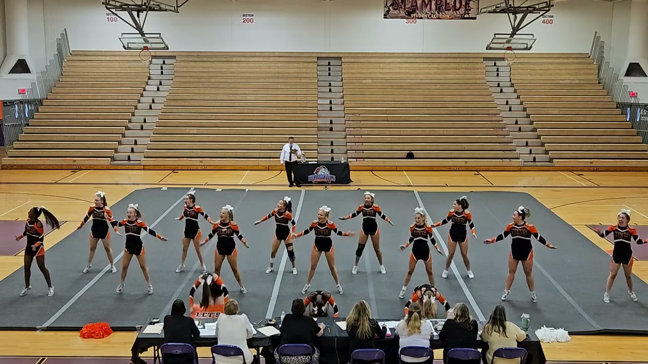 Monacan High School at 4B Regional Cheer Competition 2024🧡🖤🧡