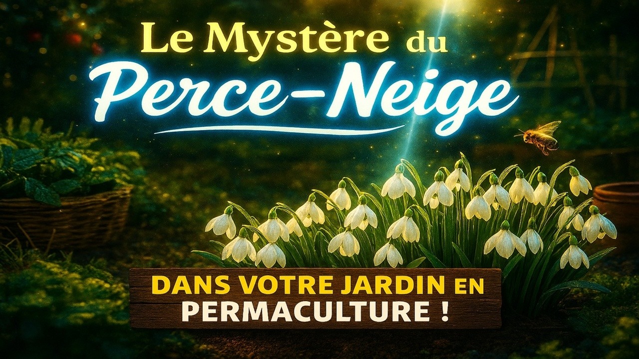 Cette 🌼fleur 🌼 cache un secret : le mystère du Perce-Neige au potager en permaculture