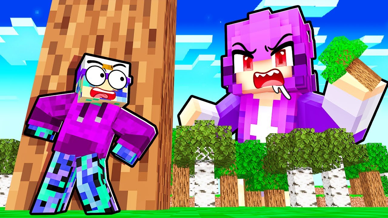 TINY vs GIANT Hide and Seek in Minecraft!