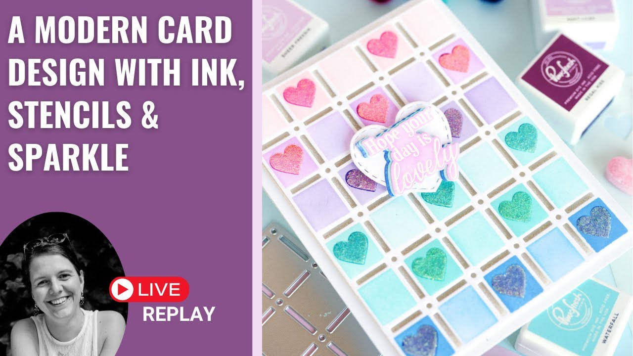 A Bold New Take on Geometric Cardmaking Designs with the Refined Grid Products from Pinkfresh Studio