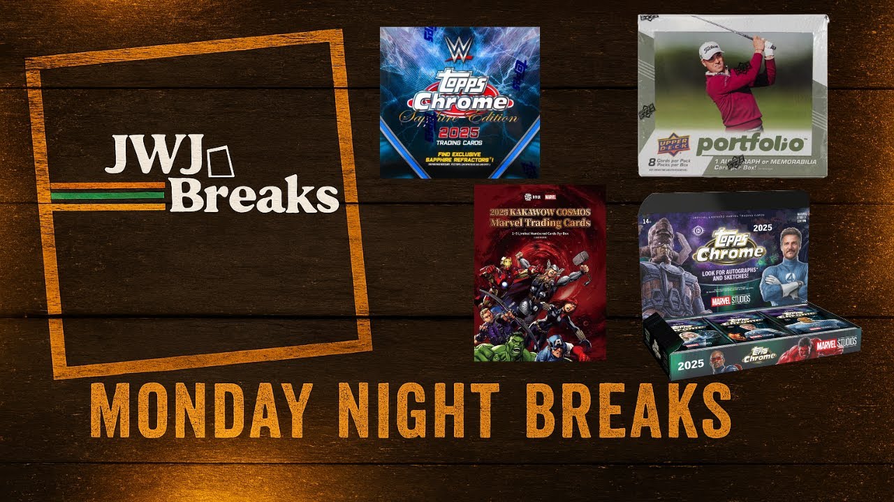 1/19 Monday Night Live and Fun with JWJ!  Marvel Cosmos, WWE Topps, Golf