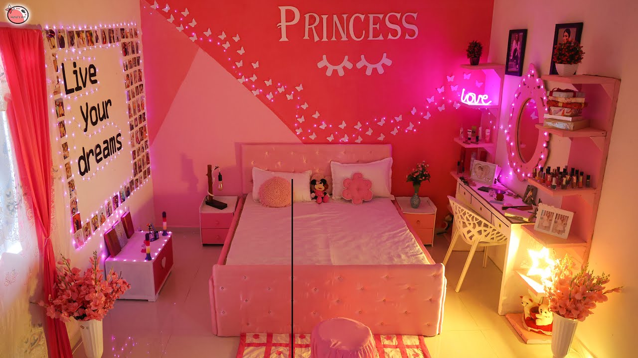 2 Sisters ❤️ BedRoom Makeover - On Choice[Red] 👉(Most Beautiful) #Love #Fun