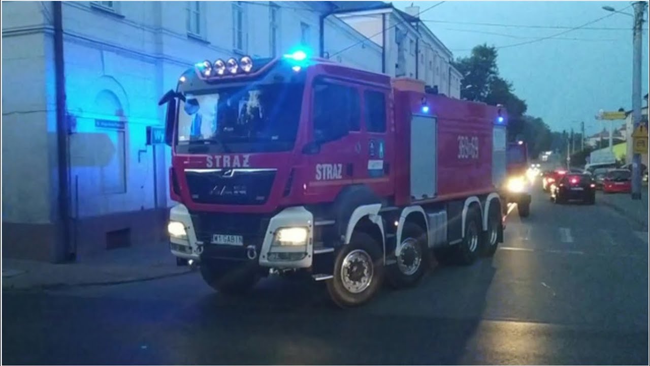 Alarmowo strażacki orszak weselny - OSP Gąbin i OSP Topólno