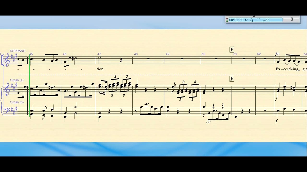 The King Shall Rejoice (part 2)  Coronation Anthem by Handel. With organ for rehearsal. Sopranos.
