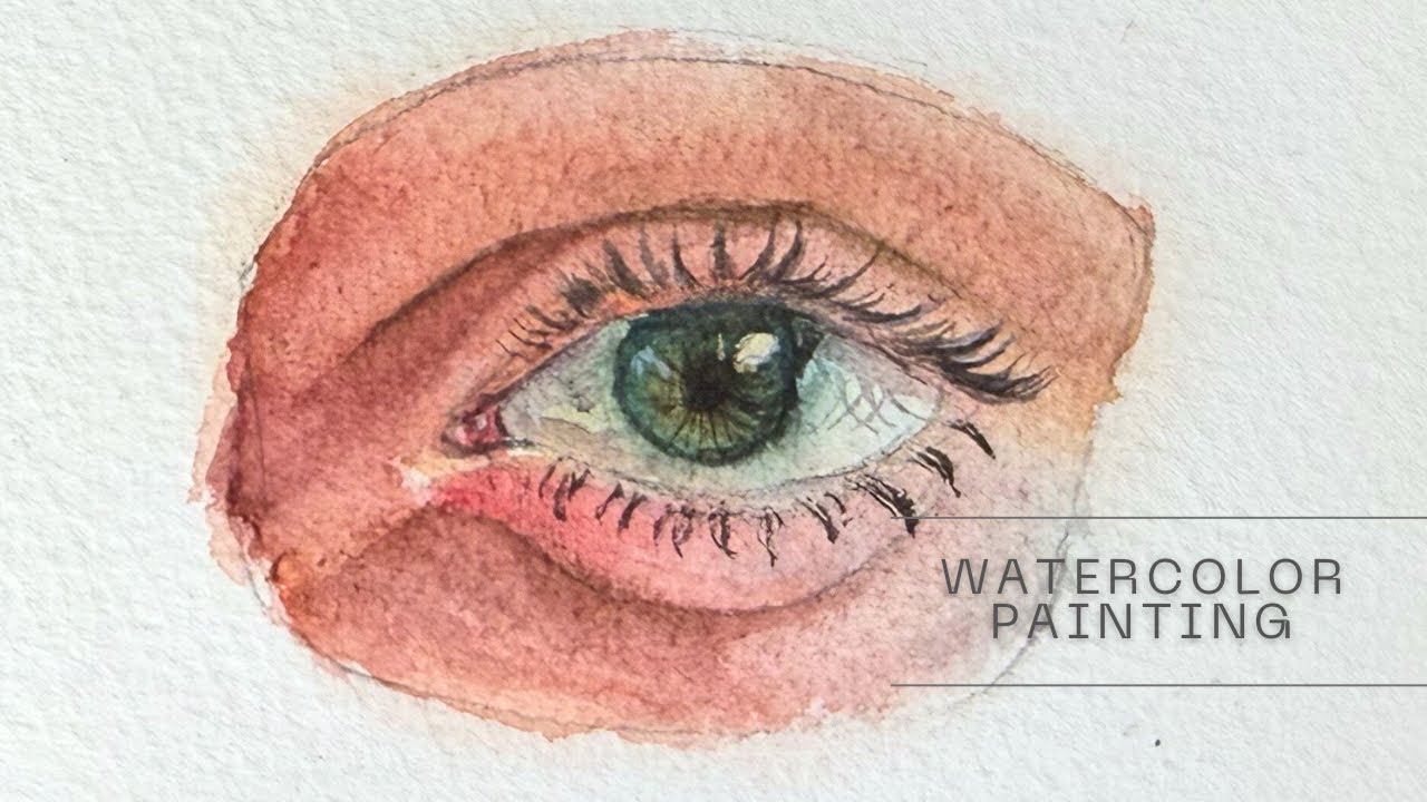 painting a realistic eye with watercolours #art #watercolorpainting #portrait #portraitpainting