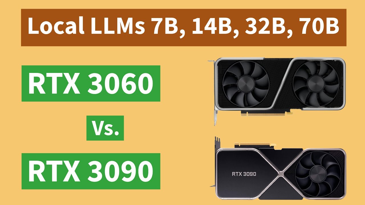 RTX 3060 vs RTX 3090: LLM Performance on 7B, 14B, 32B, 70B Models
