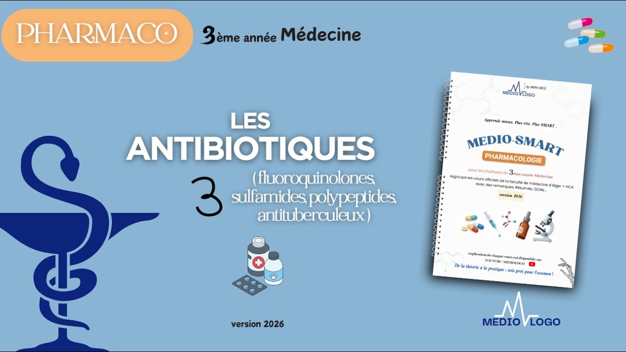 #PHARMACO- 17- les Antibiotiques (3- fluoroquinolones, sulfamides, polypeptides, antituberculeux)
