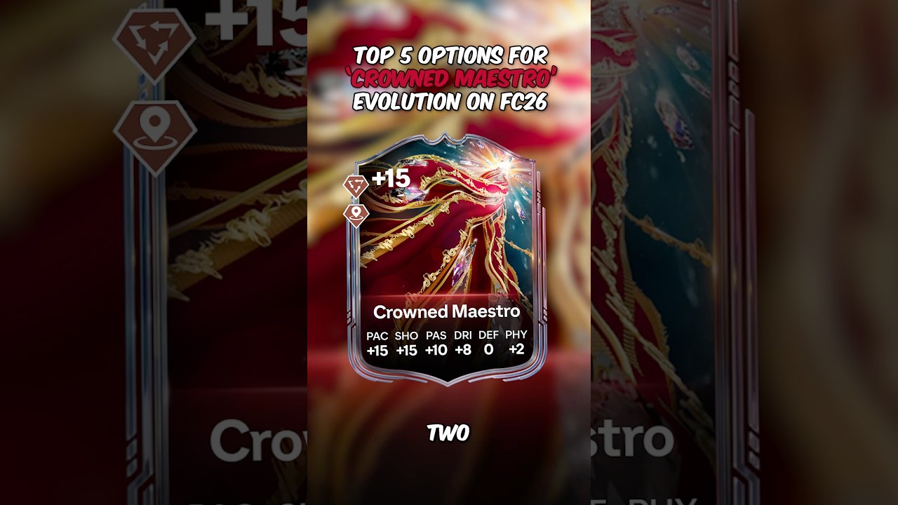TOP 5 OPTIONS FOR &lsquo;Crowned Maestro&rsquo; EVOLUTION ON FC26🚨 #fc26 #ultimateteam #eafc26 #evolution