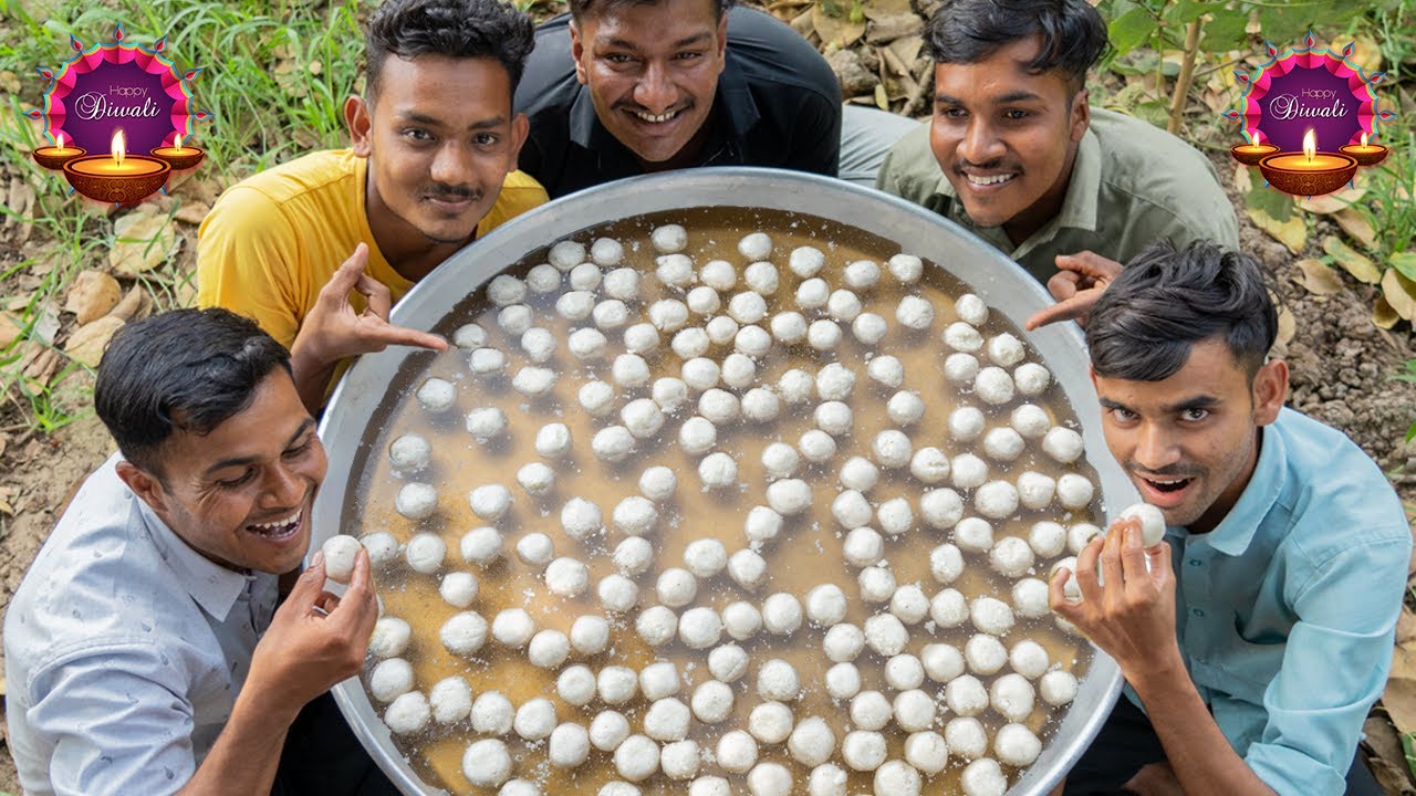 RASGULLA | Diwali Special Recipe | Rasgulla Making in Village | Village Rasoi
