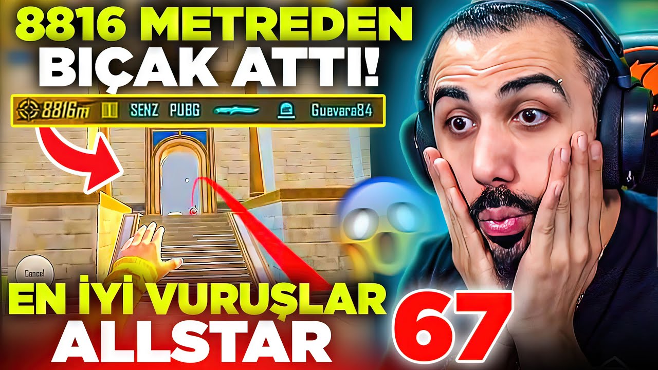 8816 METREDEN BIÇAK ATIP REKOR KIRDI BÖYLESİ GÖRÜLMEDİ! 😱 EN İYİ VURUŞLAR ALLSTAR #67 | PUBG MOBILE