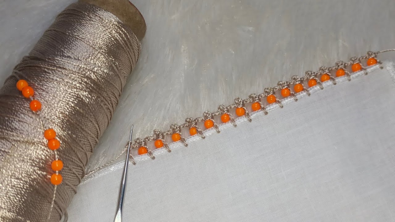 Crochet Beautiful Beads Dupatta Lace Design, Crochet Full Dupatta within 2 hrs New pattern