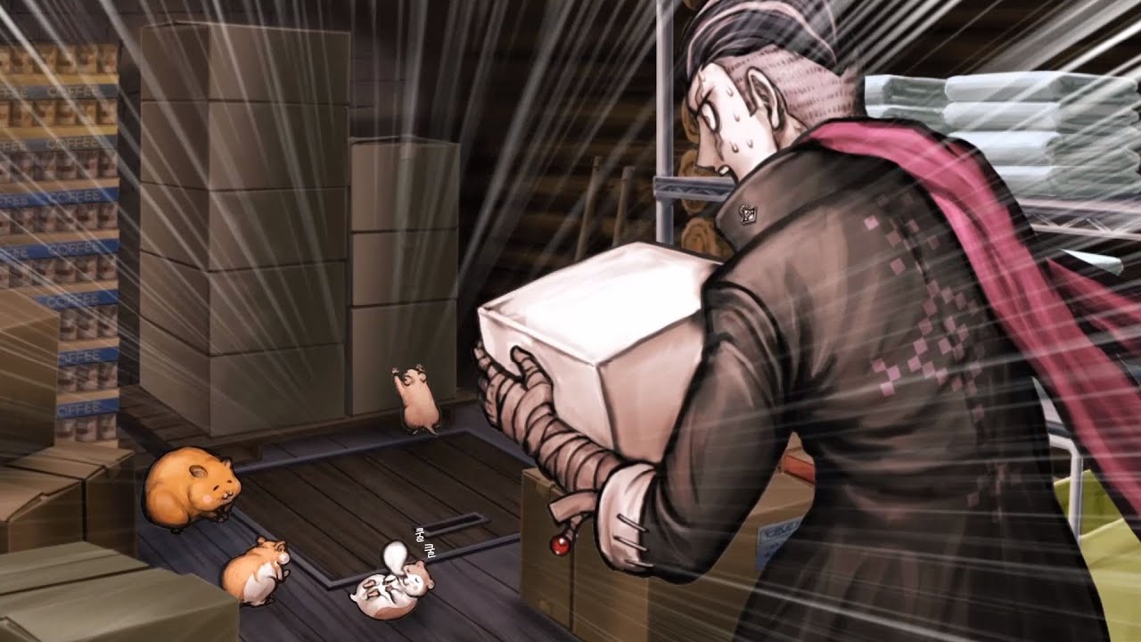 [Danganronpa 2] Подборка ключевых игровых сцен с участием Танаки Кандаму (предупреждение о спойлере)