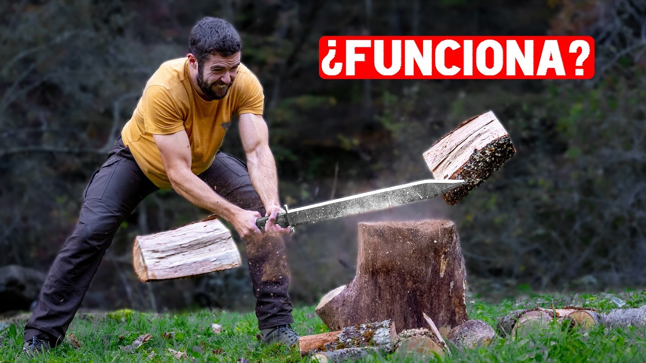 Probando La ESPADA Diseñada Para PARTIR TRONCOS (+500€) 🗡️😳