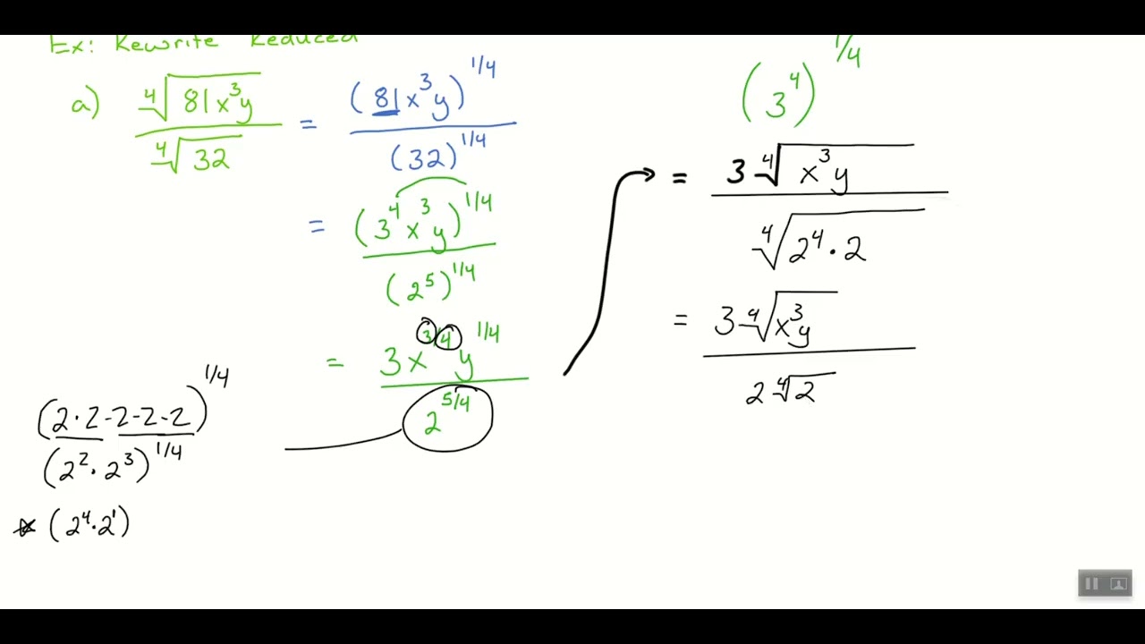 1st Hour Algebra 2 (2/13/26) - Lesson 5.2.2 - Simplifying Radicals