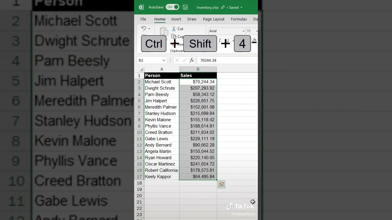 currency changer using excell shortcut