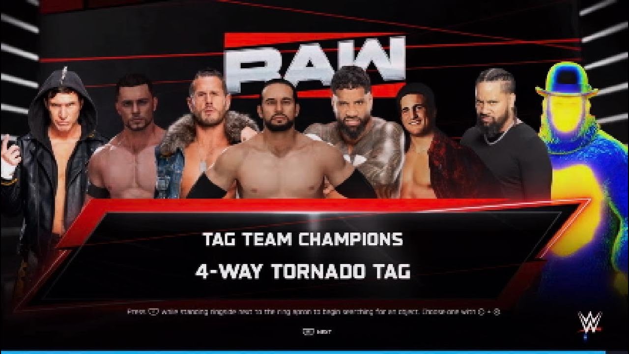 WWE Raw | 4 Way Tag Team championship match WWE2K25