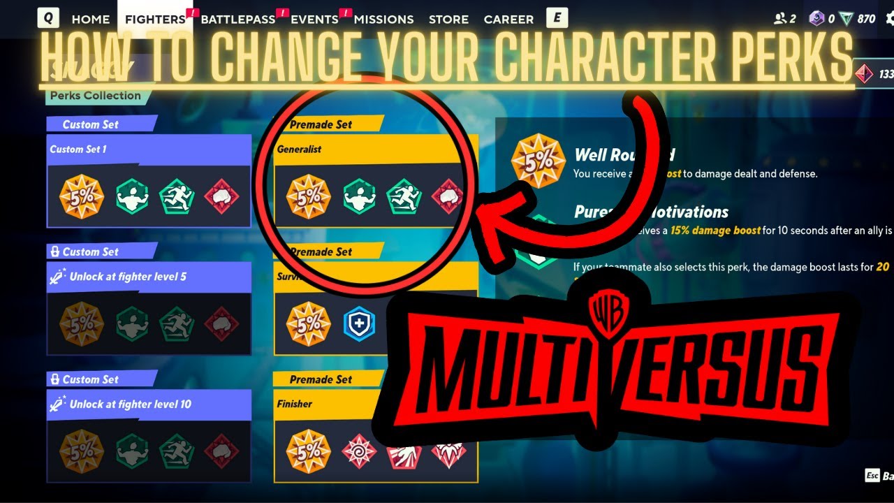 How to Change your Character PERKS & Unlock Perks in MultiVersus (FULL GUIDE)