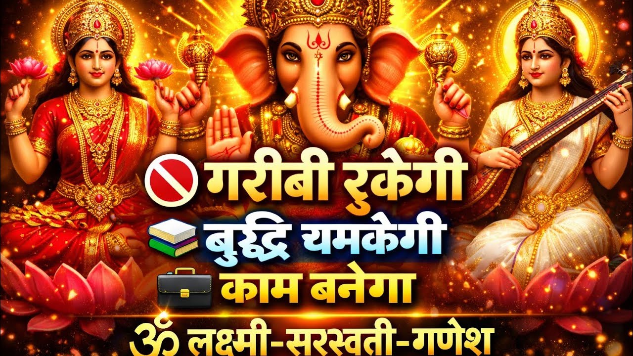 लक्ष्मी सरस्वती गणेश मंत्र | धन-विद्या-सफलता एक साथ |Lakshmi, Saraswati, Ganesh Dhan Prapti Mantra 