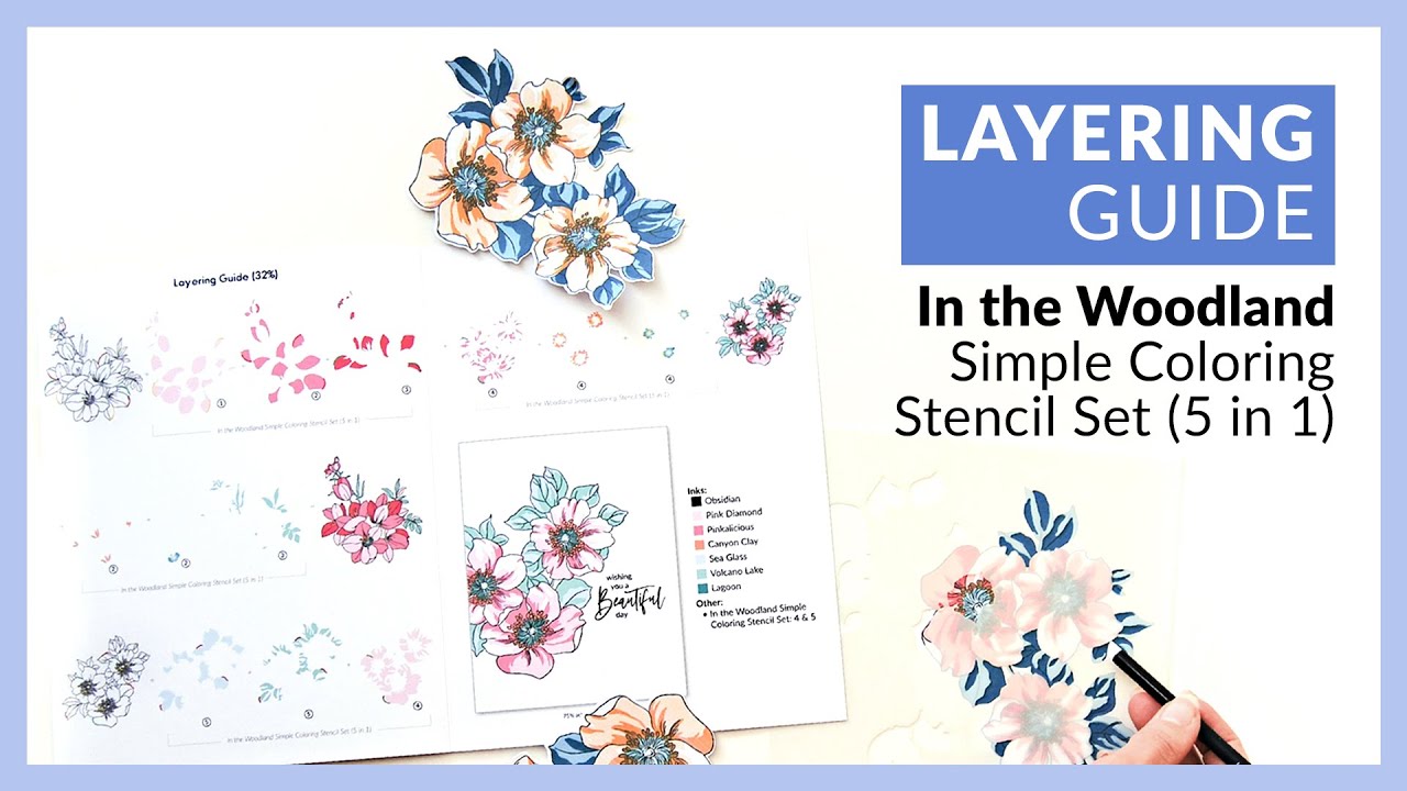 How to Stamp, Ink Blend, and Color with In The Woodland Stamps and Stencils